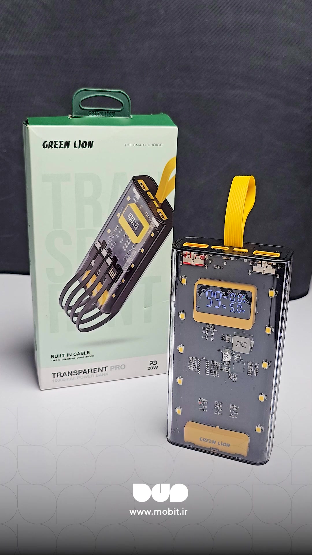Green Lion Transparent Pro 10000mAh Power Bank